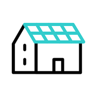 A house with solar panels